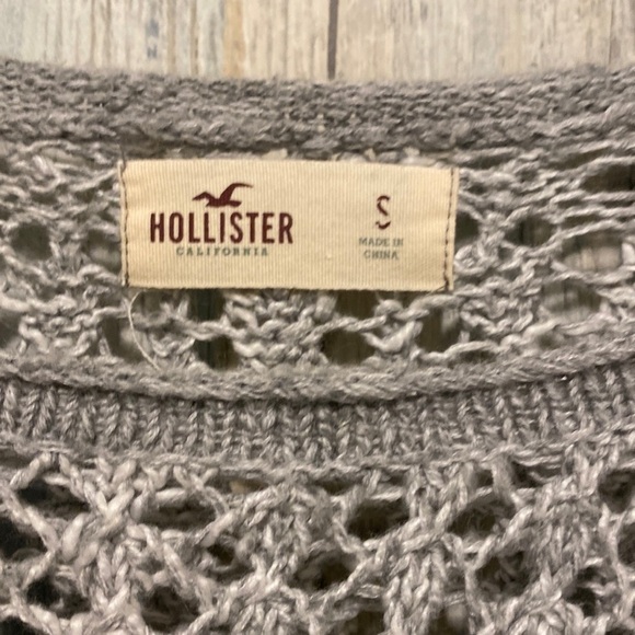 Hollister Gray Open Knit Sweat shirt & Forever 21 button up Cardigan | Size S - Picture 2 of 15